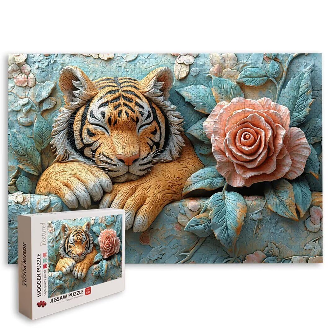 Puzzle Tigre, Puzzle 5000 Piezas, Rompecabezas, Regalo Mujer, Decor -8274