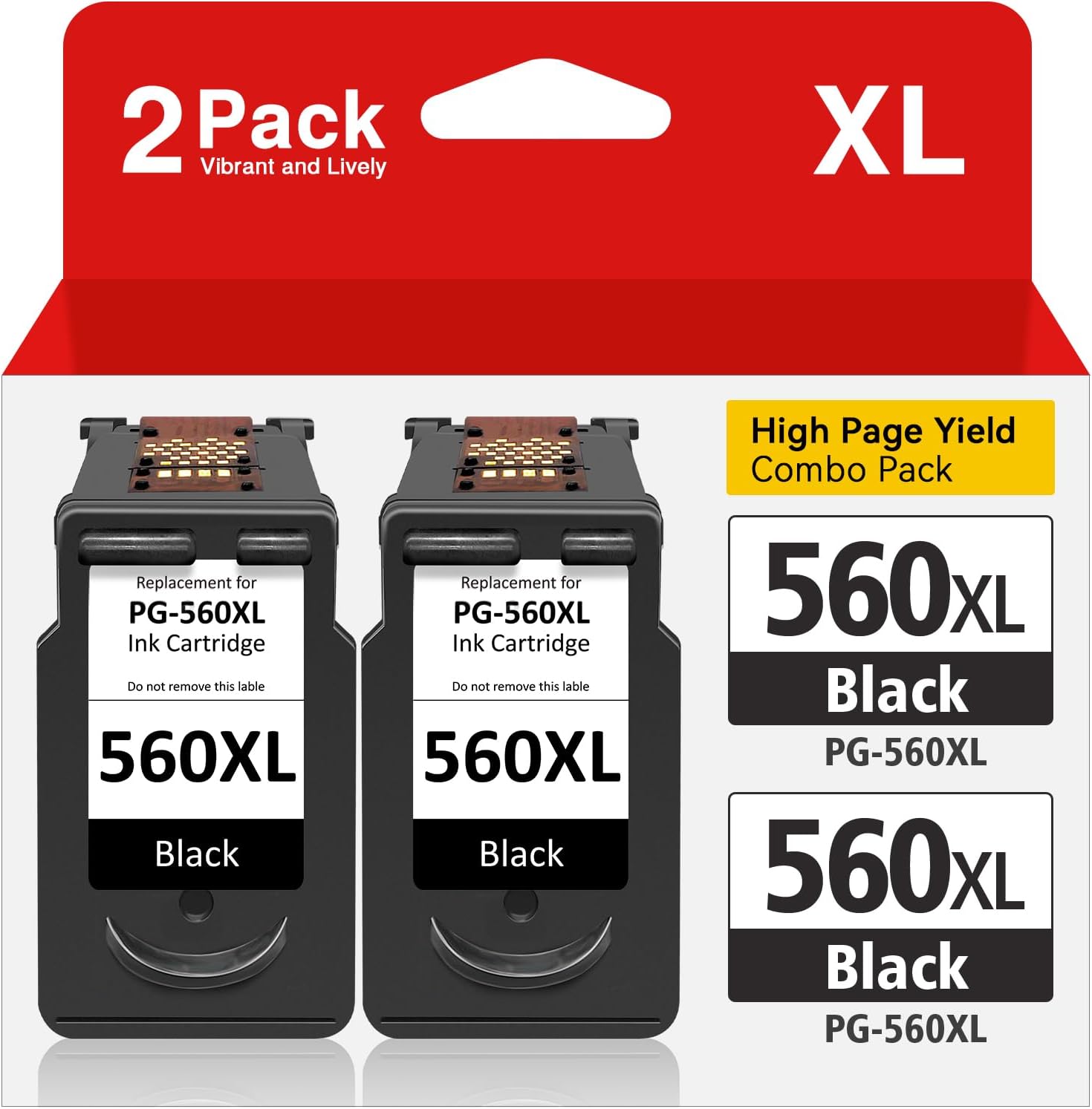 Inkwood PG-560XL Schwarz Druckerpatronen, 600 Seiten, Kompatibel für ...