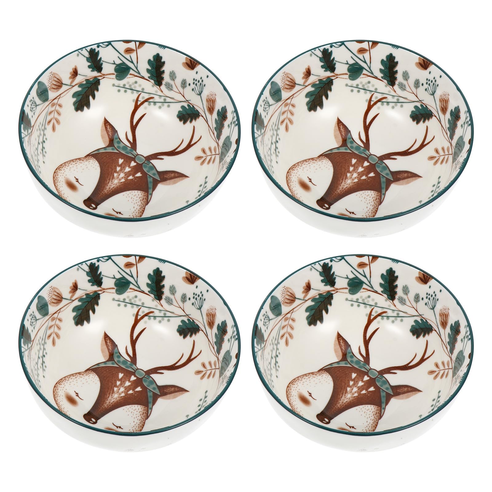 Bol en céramique lot de 4 réutilisables élégants pour riz et soupe en table