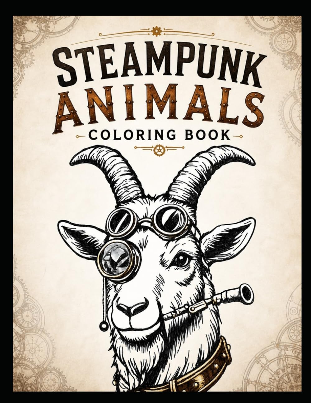 Steampunk Animals Coloring Book