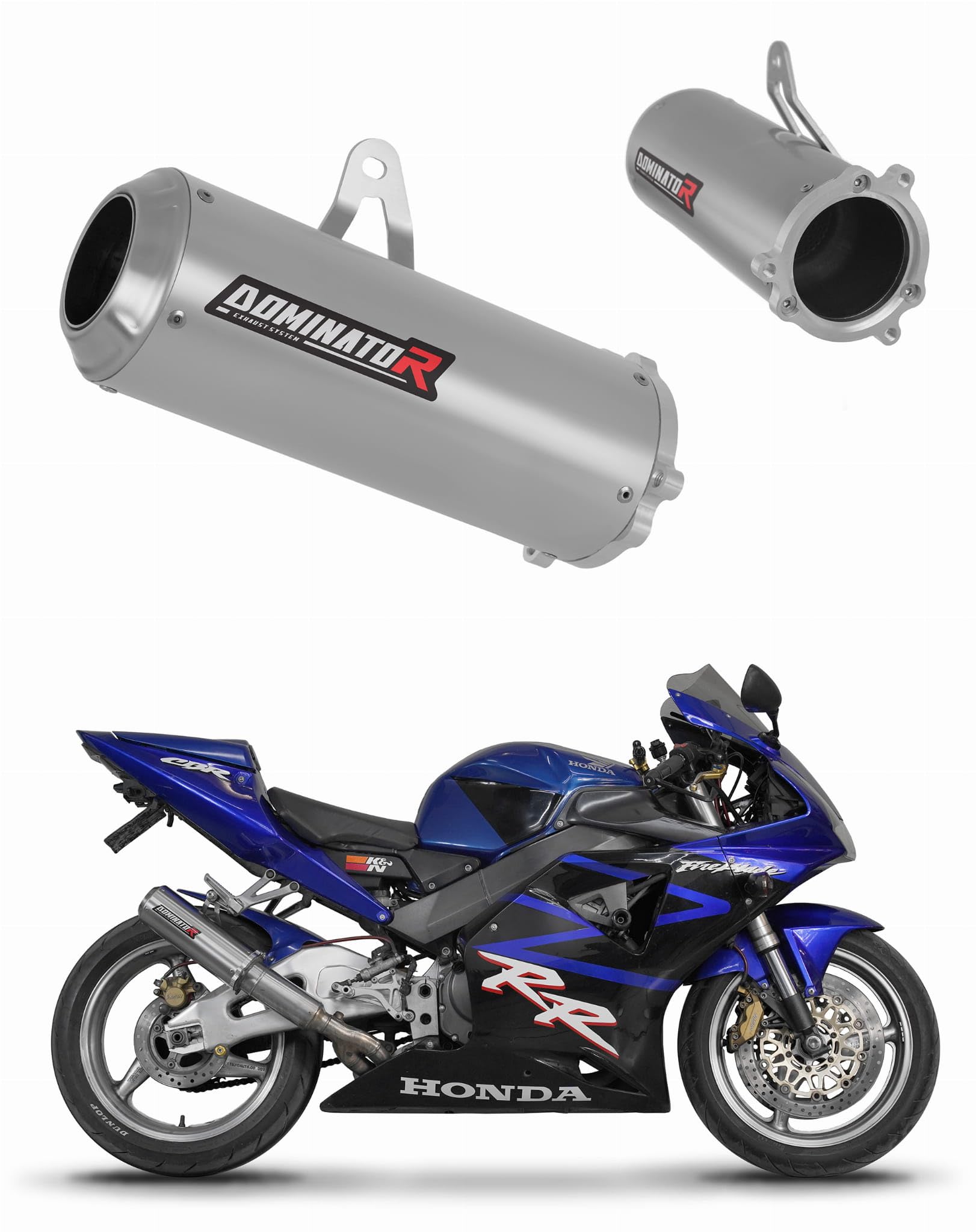 DOMINATOR Silenciador Escape GP compatible con CBR 954 2002-2003