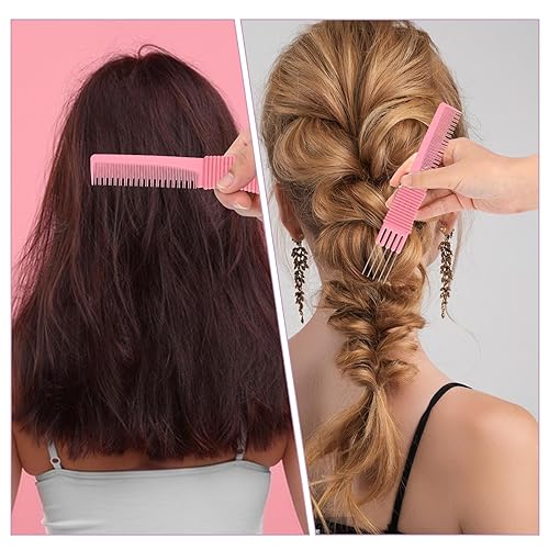 Miniatura 4 de Peines de elevación con punta de metal, paquete de 2 peines de salón con púa de metal, peine de levantamiento de pelo, lindas púas de pelo para