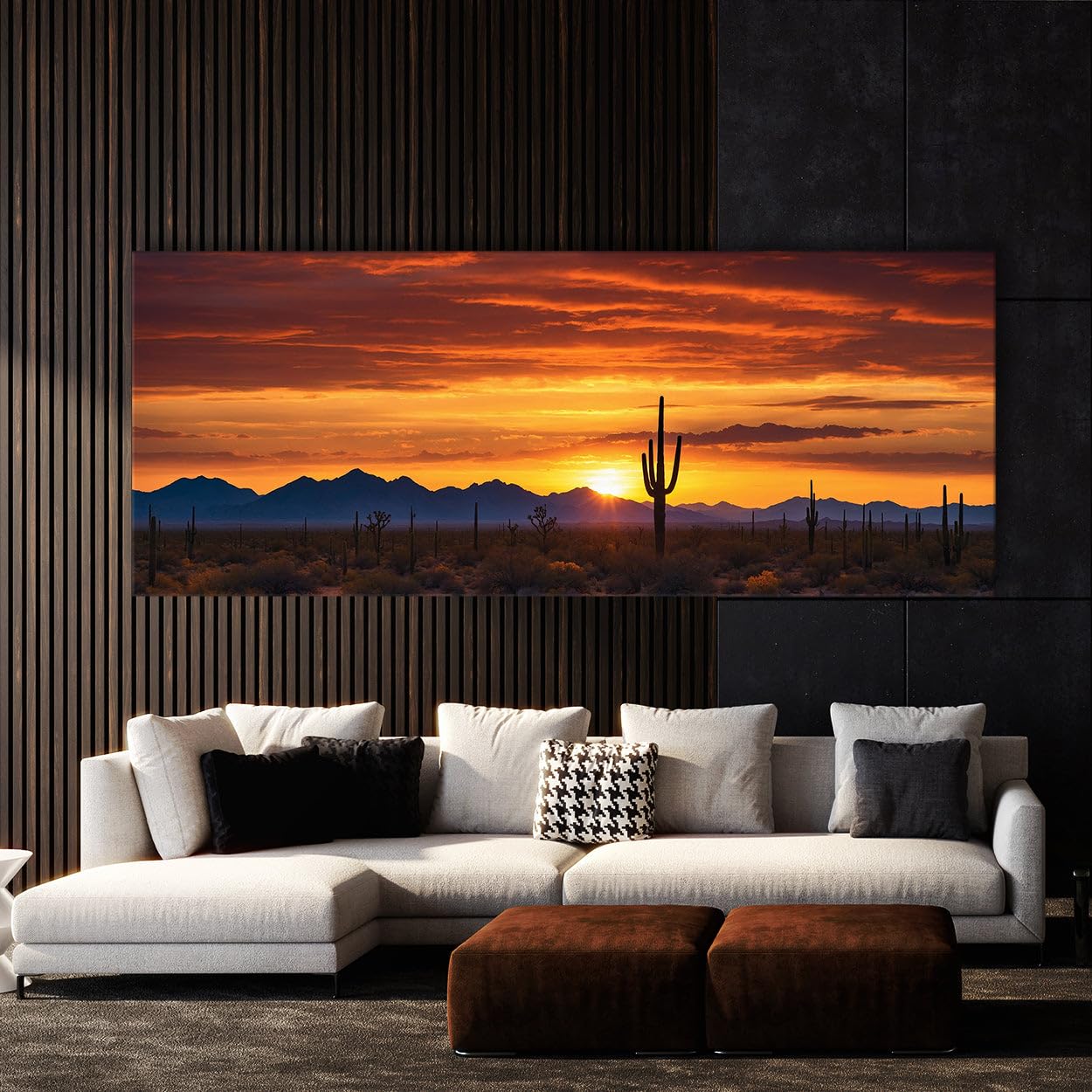Amazon.com: Sense Canvas Arizona Desert Sunset 83 Canvas Art
