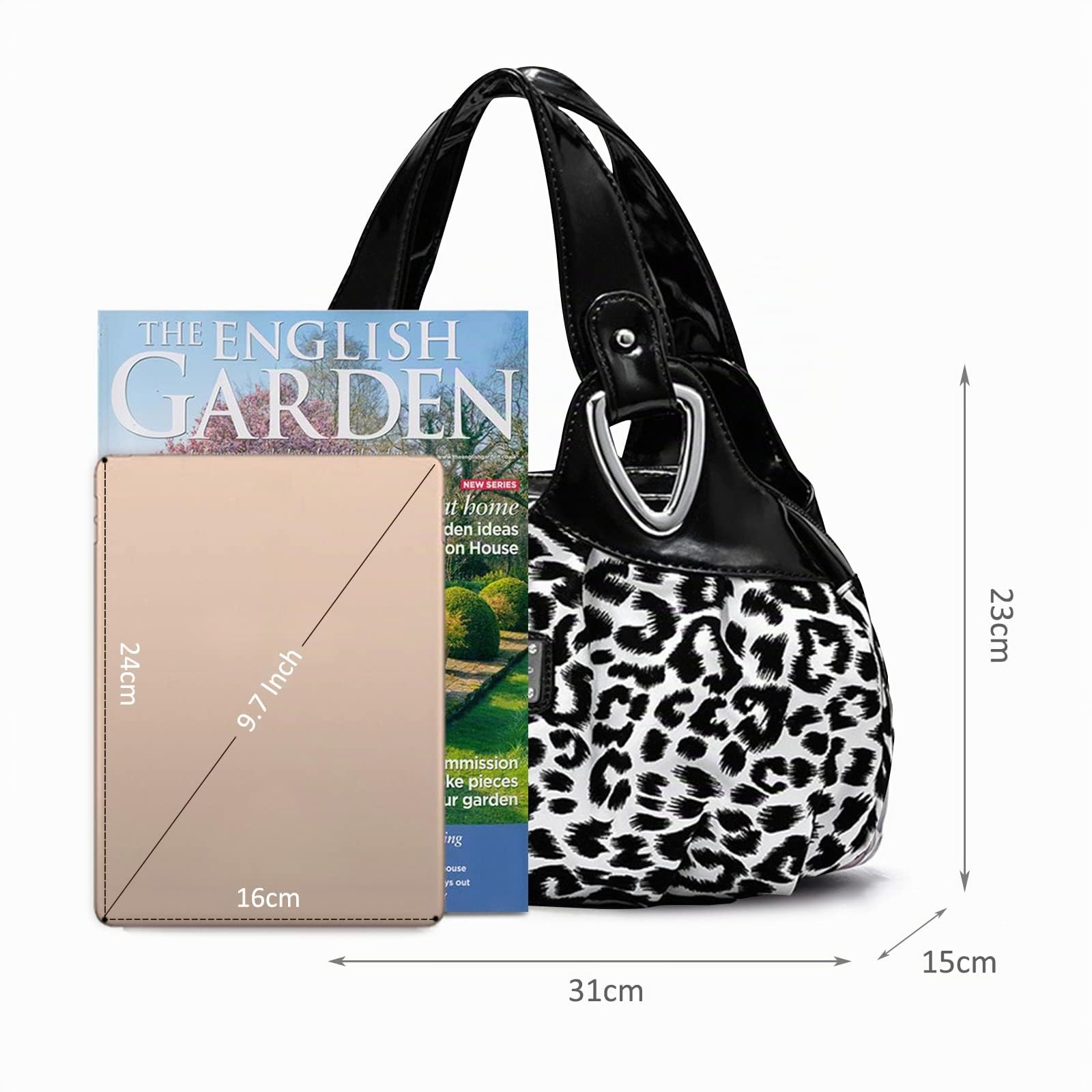 NICOLE & DORIS Bolsos de Mujer, Bolso Señora Tote PU Cuero Bolso Hombro de Flores Bolso Shopper