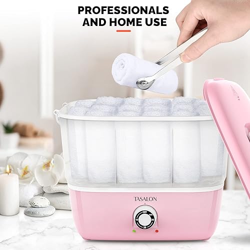 Miniatura 7 de TASALON Vaporizador de toallas calientes para tratamientos faciales, calentador de toallas calientes se calienta rápidamente en 5 minutos, máquina