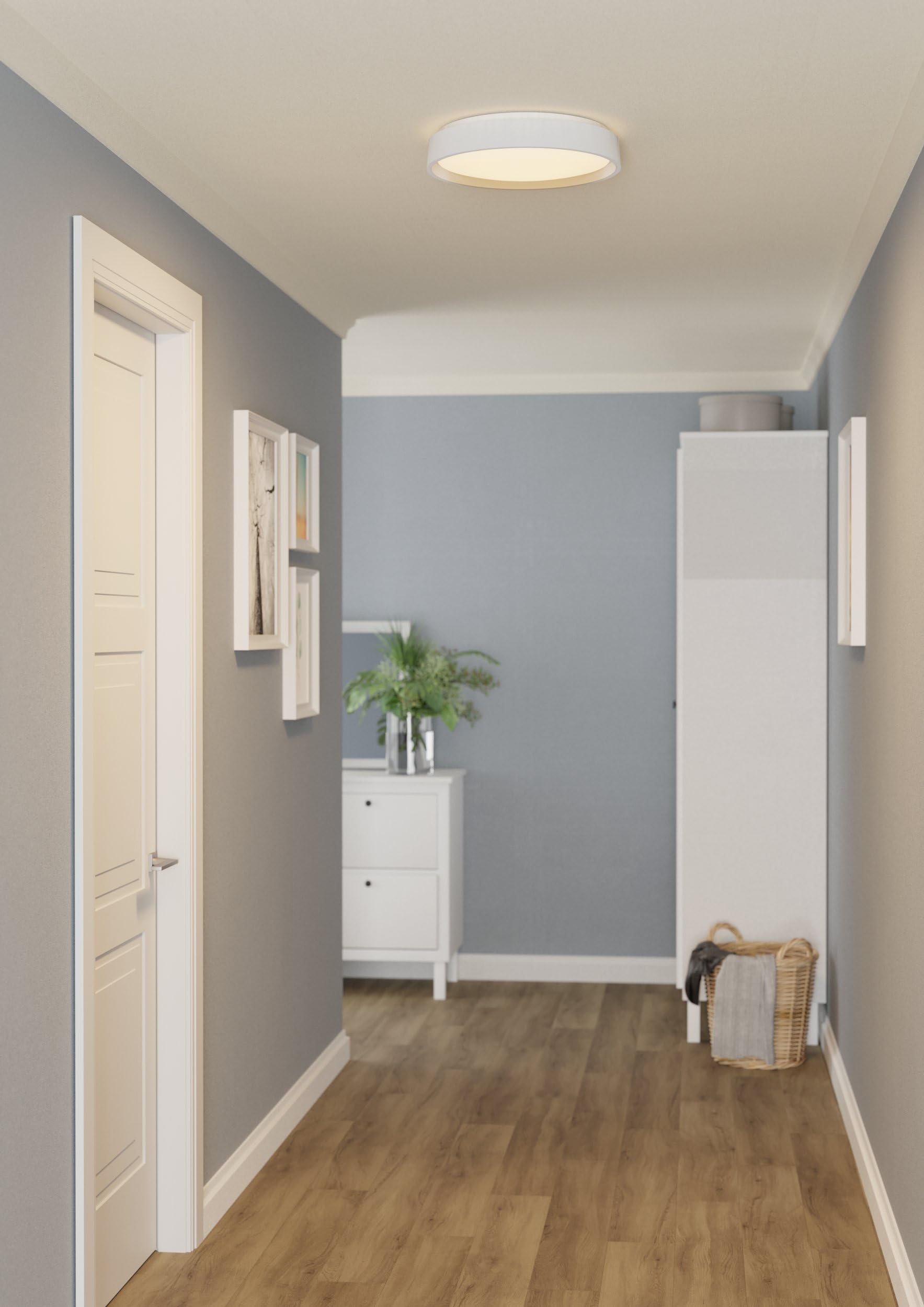 Eglo connect.z Smart Home LED plafoniera Massignano-Z, ZigBee + | Matter, controllo app e vocale Alexa, luce calda-fredda, RGB, dimmerabile, bianca, Ø 40 cm