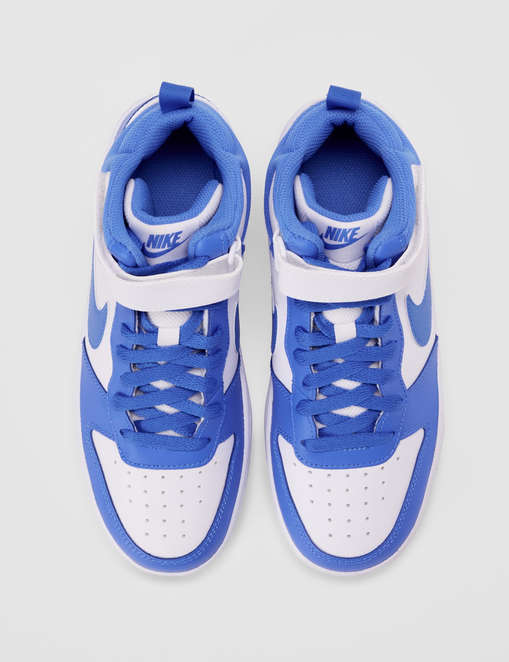 Nike Unisex Court Borough Mid 2 White/Blue Crystal-Blue Crystal-White Basketball Shoes UK 6 3