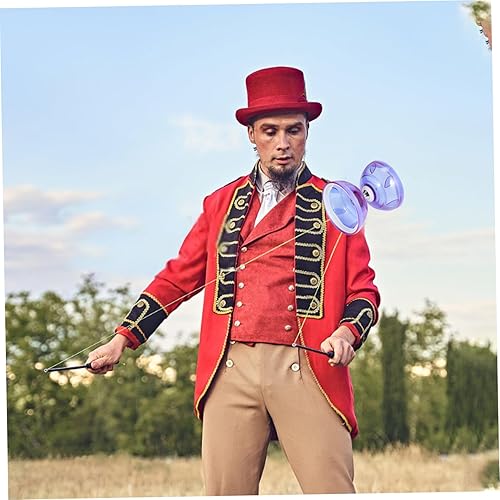 Miniatura 4 de Juego de diablo malabarismo para niños, juego de diábolo para principiantes, 4 unidsset de rodamientos móviles de plástico suave flexible con palo y