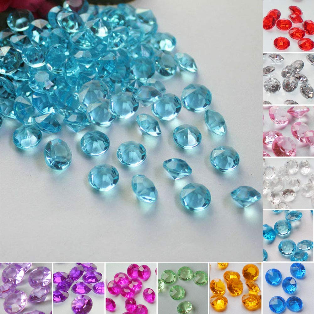 Time to Sparkle 8000 4.5MM Scatter Diamonds Table Crystals Acrylic Confetti Wedding Party (Light Blue)