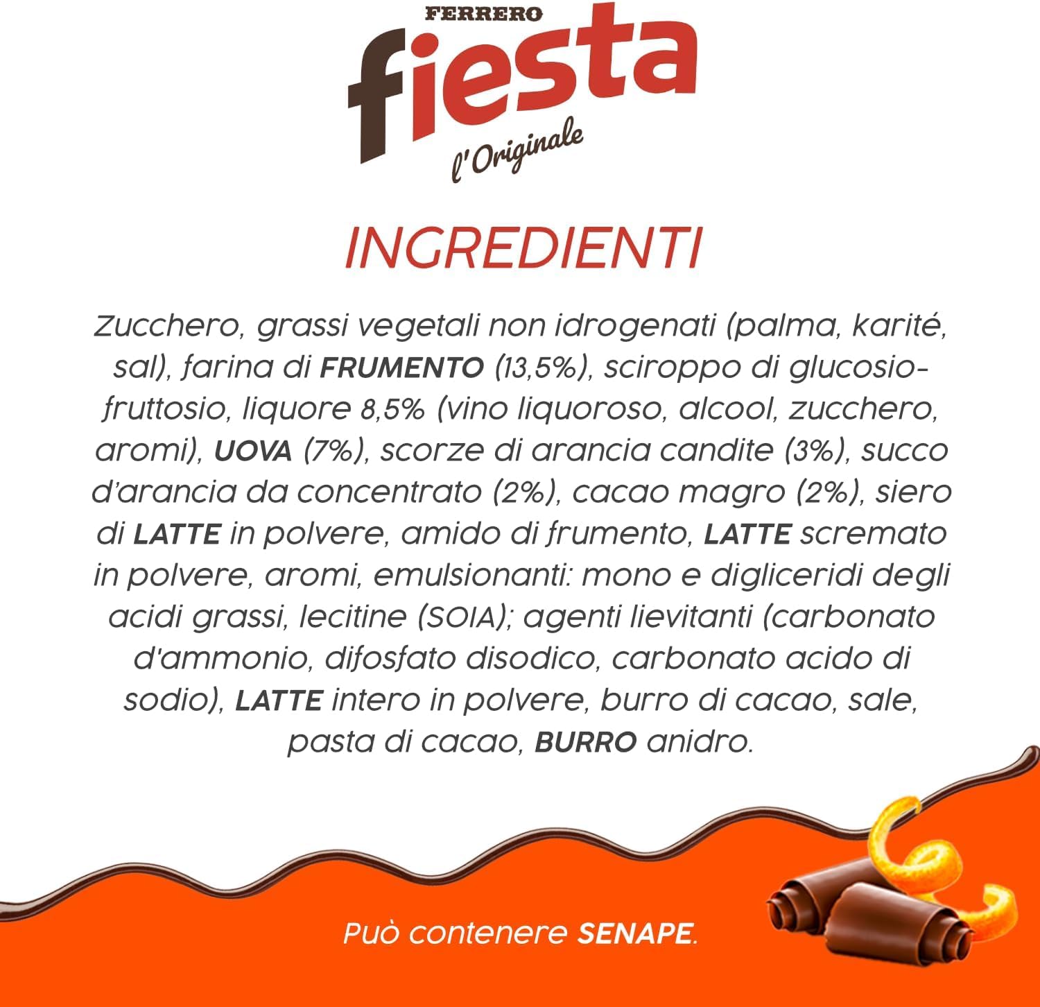 Italian Gourmet Fiesta Merendine Schoko-Orange Snack italienisch 12 x 360g