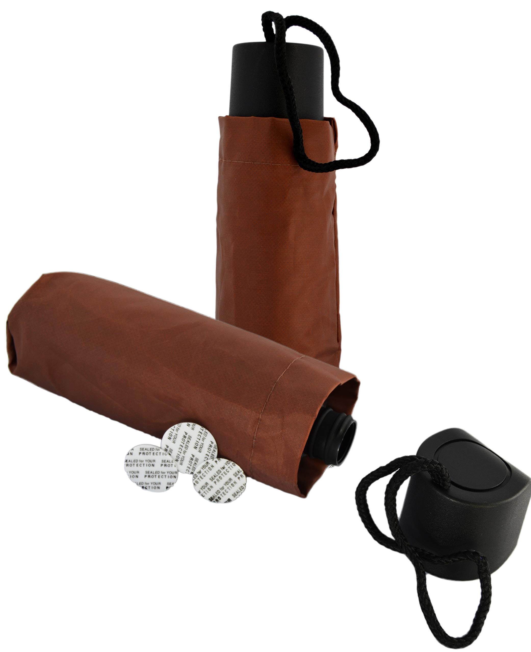Umbrella Hidden Alcohol Flask | BoozeBrella Disguised Container for Sneaking Liquor | Concealed Flasks for Women &amp; Men | Funny &amp; Sneaky Way to Hide Liquid | Undercover Containers (Brown)
