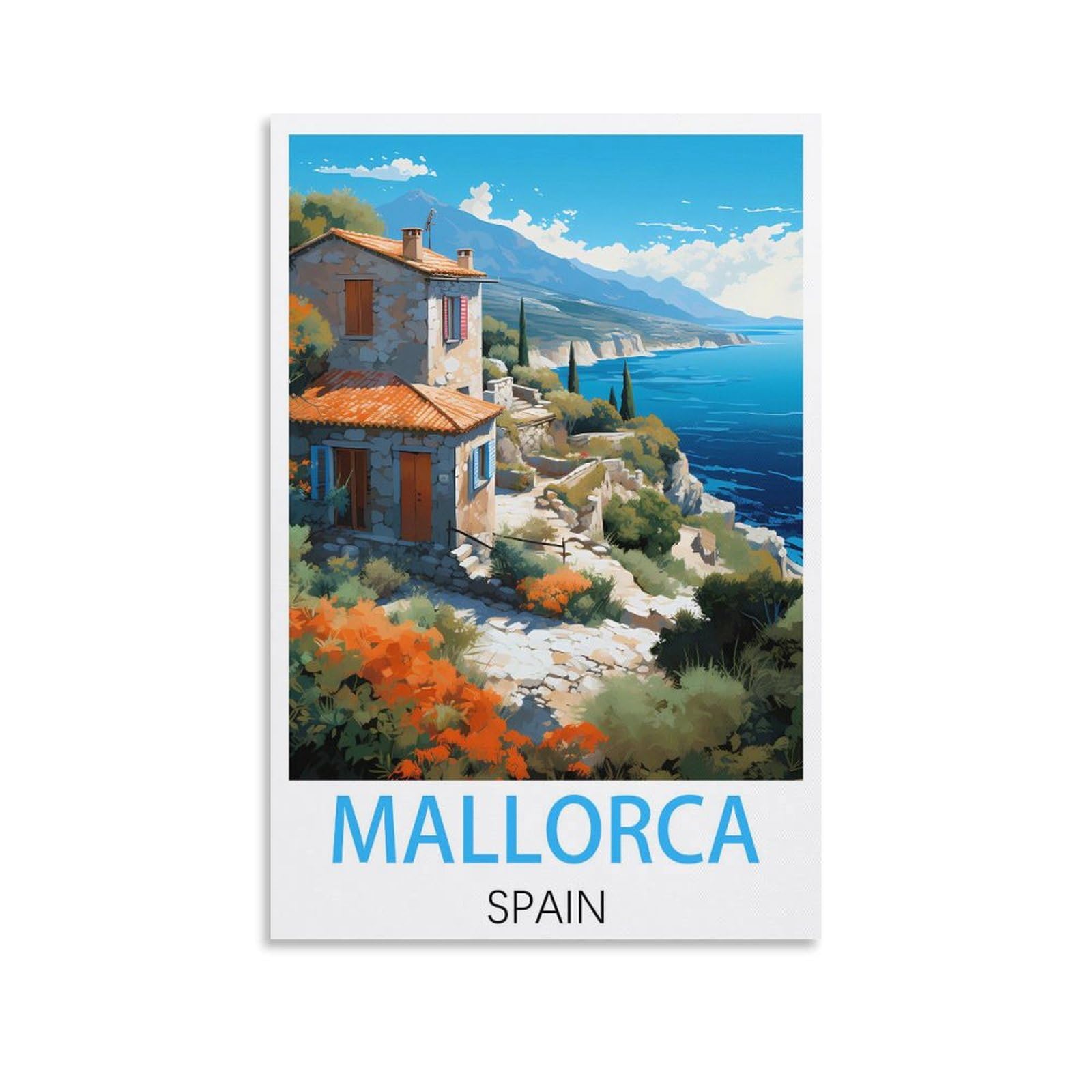 Metal Tin Sign,Mallorca Spain,Vintage Bar Club Cave Home Kitchen Rustic Wall Art Decor Funny Sign 20x30cm