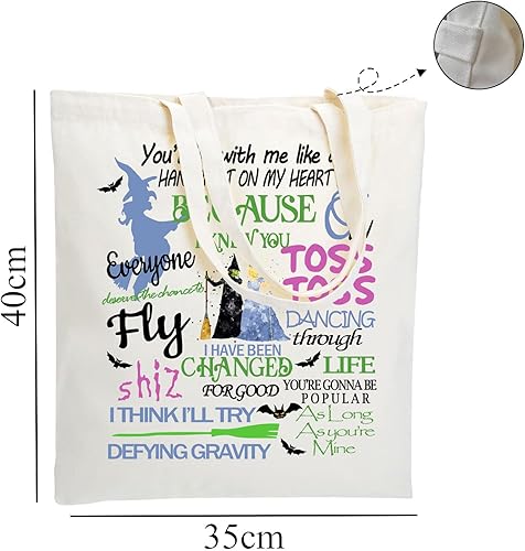 Miniatura 2 de WZJHCL Wicked - Bolsa musical para fiesta de Halloween, regalo musical de Broadway, bolsa de compras, regalo de temporada espeluznante