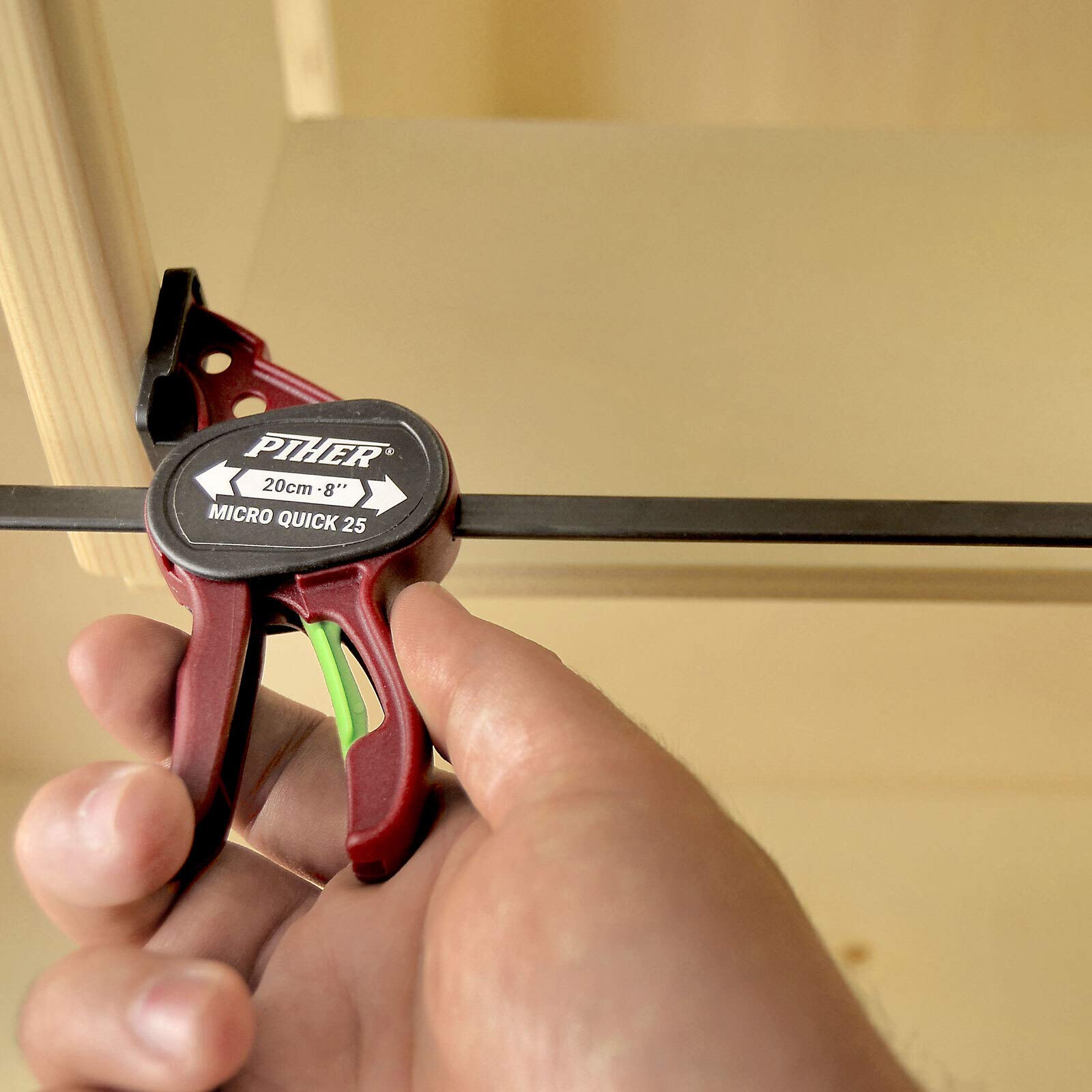 2 Paar Piher Micro Quick Einhandzwinge 20 cm Schraubzwinge Spann Spreiz Zwinge Klemme