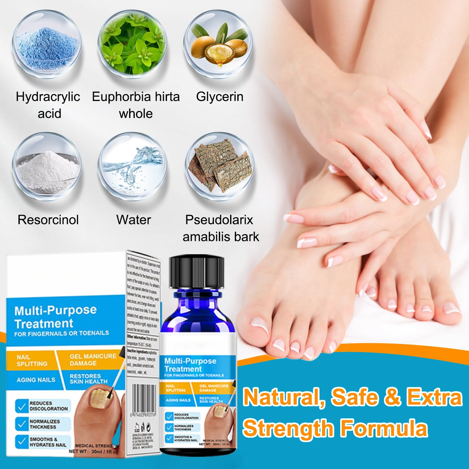 Nail Fungus Treatment – Antifungal Nail Solution for Thick, Discolored Toe Nail Fungus Treatment Extra Strength with Precision Brush – 1 fl oz — view 5