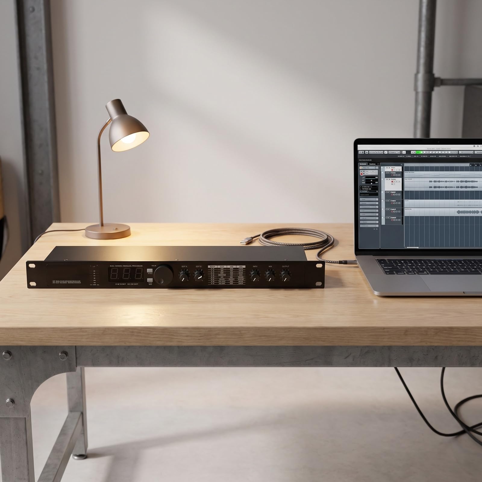 Gatuida Preamplificatore per effetti audio vocali - Unità di elaborazione del segnale digitale per karaoke KTV - Mixer audio per DJ e piccoli eventi sul palco (spina UE)