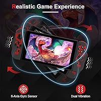 Vista 5 de PPKKAI for Nintendo Switch Controller, Dragon Controllers for SwitchLiteOLED, Replacement Controllers with Dual VibrationWake-up