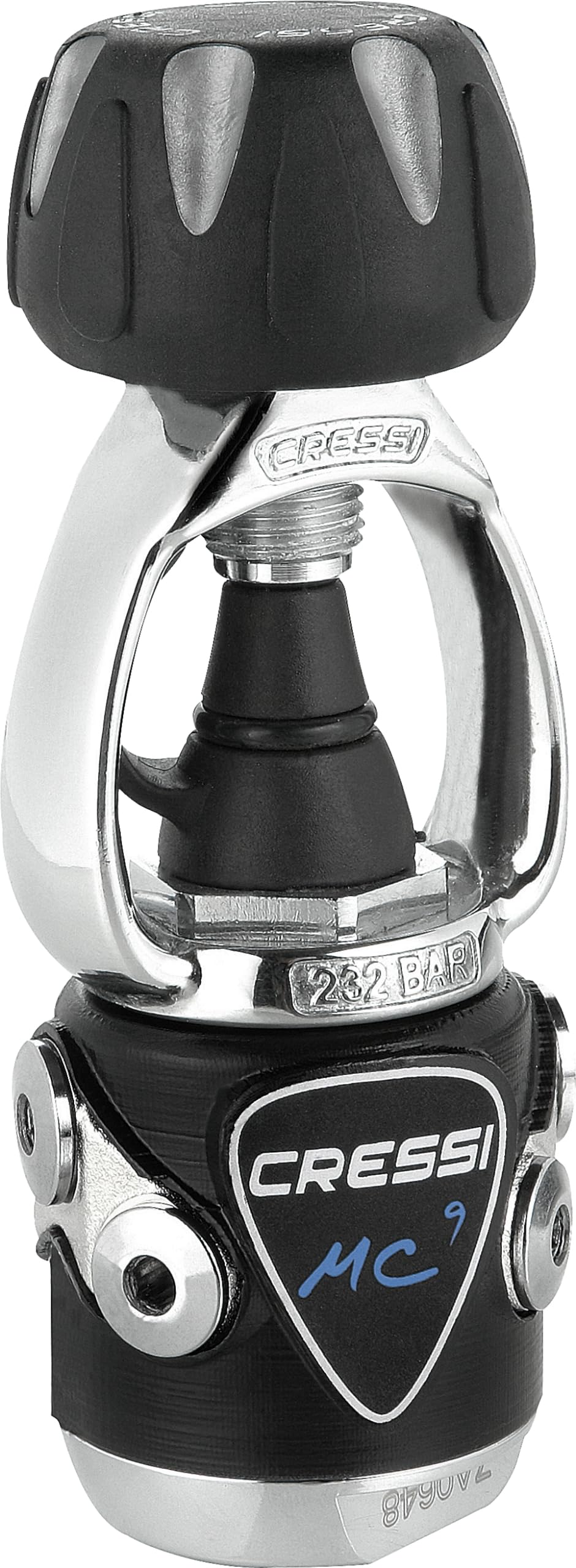 Cressi MC9/XS Compact Regulator - Erogatore per Immersioni, Disponibile in Versione INT o DIN, Adulto Unisex
