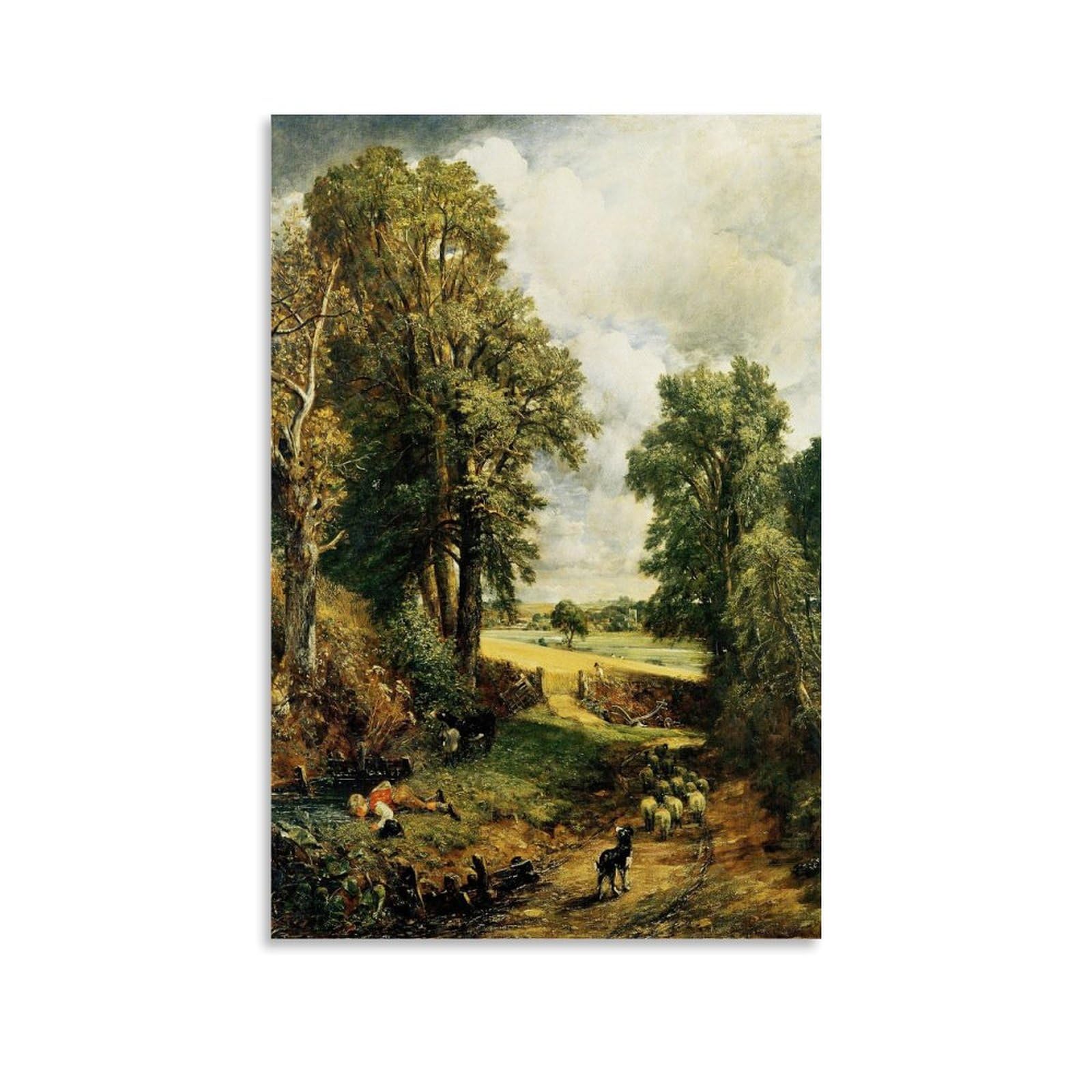Dubom Unframe-Style John Constable Painter Work（The Cornfield） Poster Picture Print Canvas Wall Paint Arts Decor Modern Home Artworks Gift Idea 20X30inch(50X75cm)