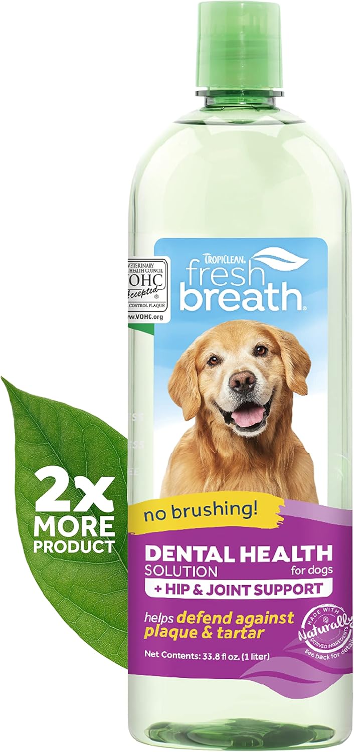 TropiClean Fresh Breath Dog Dental Water Additive Dog