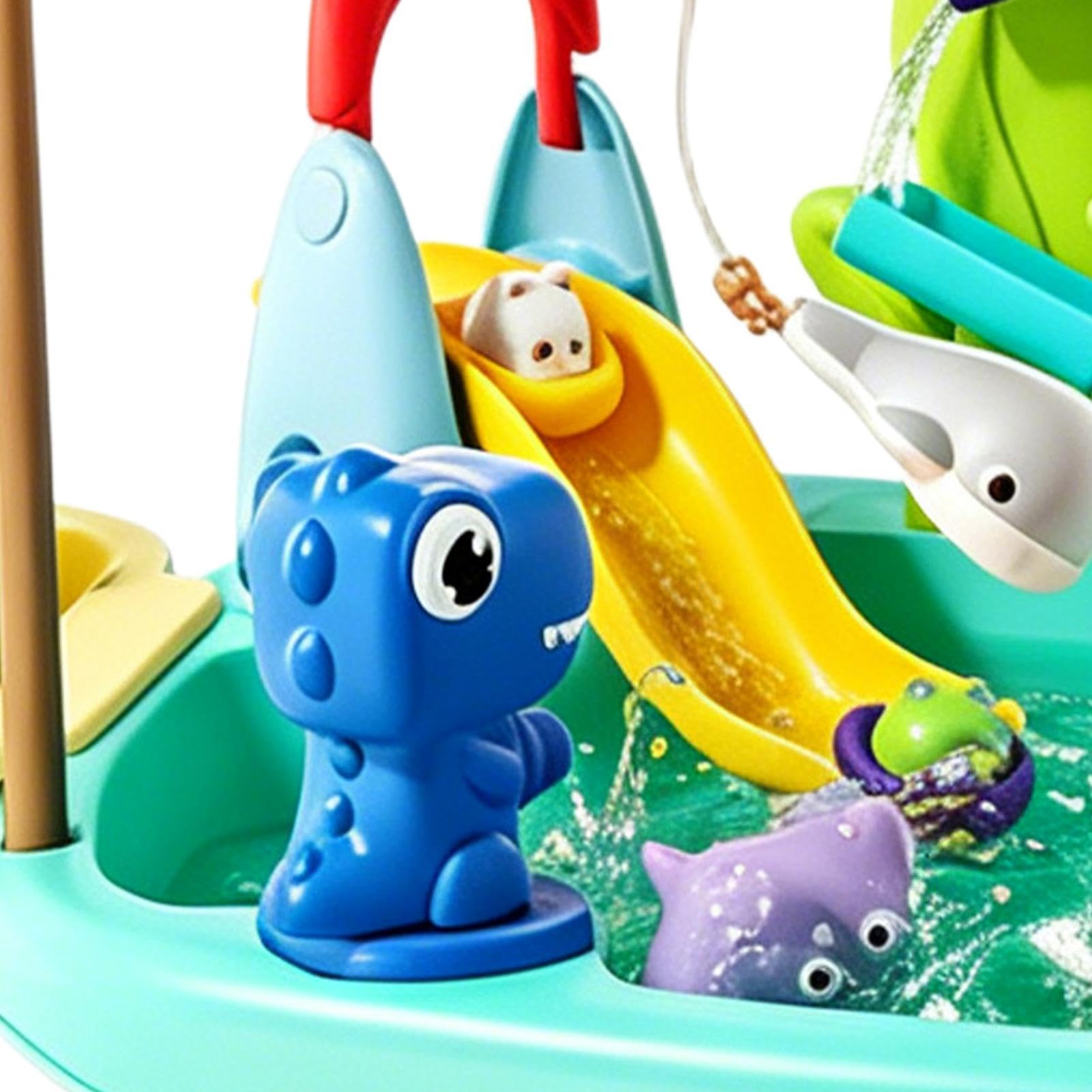 Wassertisch für Kinder, Sommerspielzeug mit Elefanten-Design und Angelspiel, Kinderspüle mit fließendem Wasser, Sommer, , Park, Camping, Innenhof, Kindergarten Vorschule, , Mädchen, 4