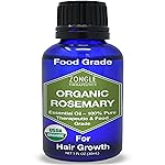 Organic, Rosemary Oil, Food Grade, for Hair, Growth - 100% Pure, Edible, Rosemary Essential Oil, by Zongle Therapeutics, 1 OZ