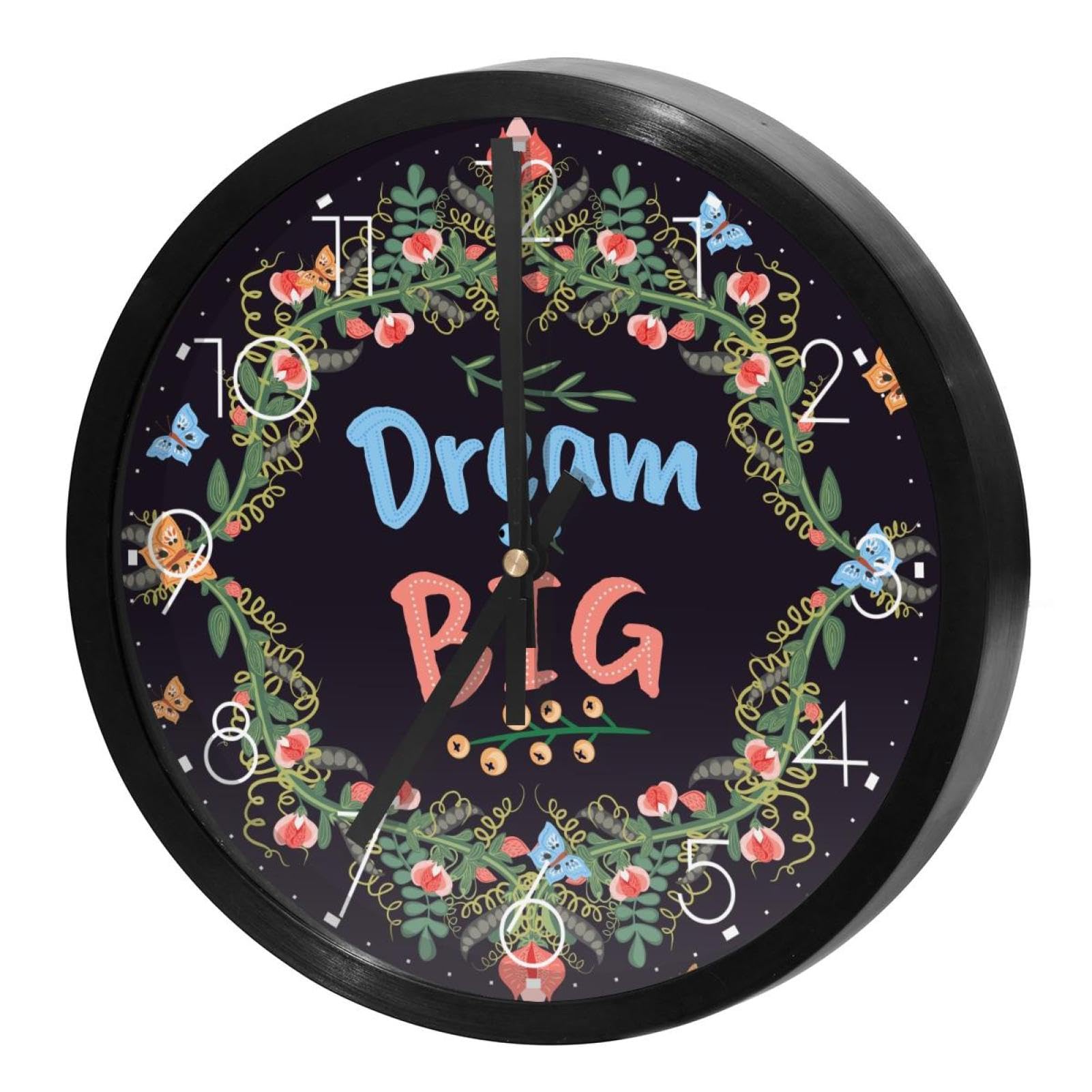 Horloge murale sans tic-tac à piles pour un bureau calme et ordonné