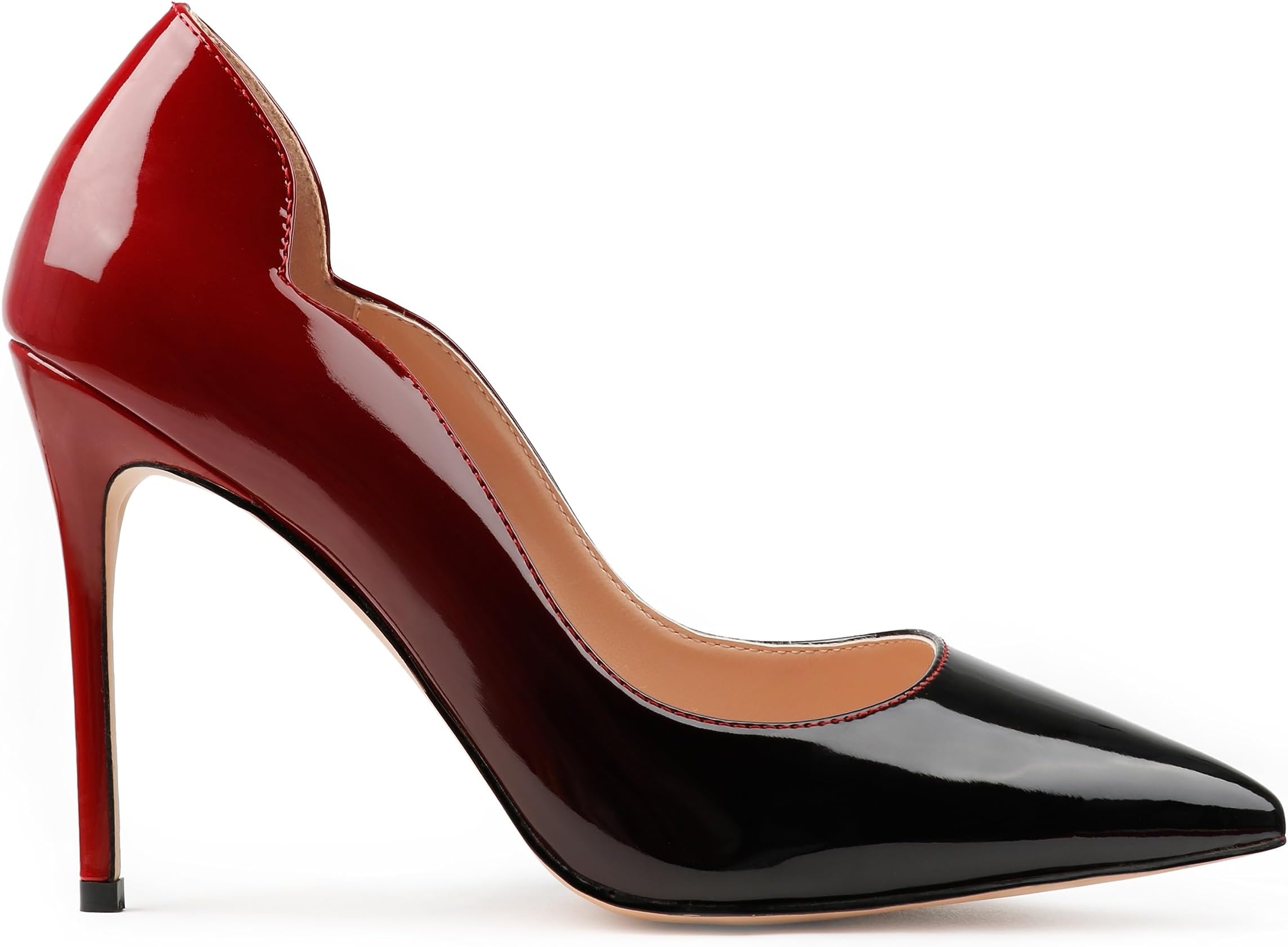 black and red jordan heels