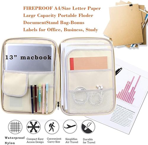 Miniatura 5 de Multifuncional A4 bolsas de documentos bolsa de viaje organizador impermeable bolsa de viaje bloc de notas fundas de transporte soporte para tableta