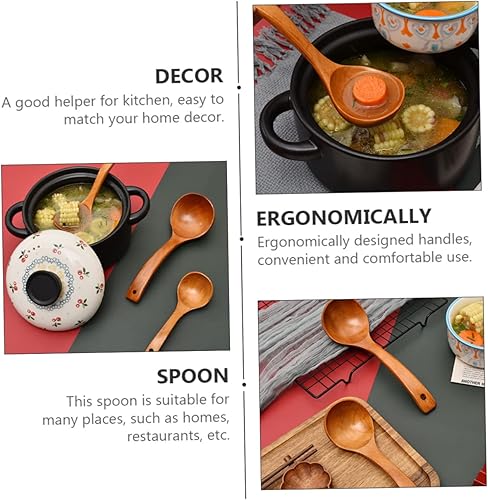Miniatura 9 de Cuchara de madera Cuchara de madera Utensilios de cocina de madera Utensilios de madera para comer Cucharas de sopa de madera Cucharas de sopa