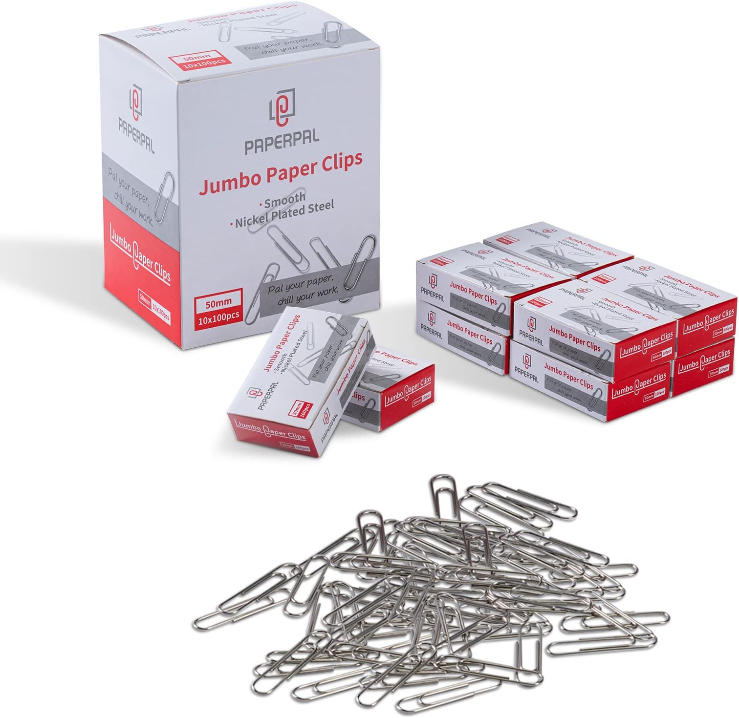Office Depot Brand Paper Clips, Premium Jumbo, Silver, 100