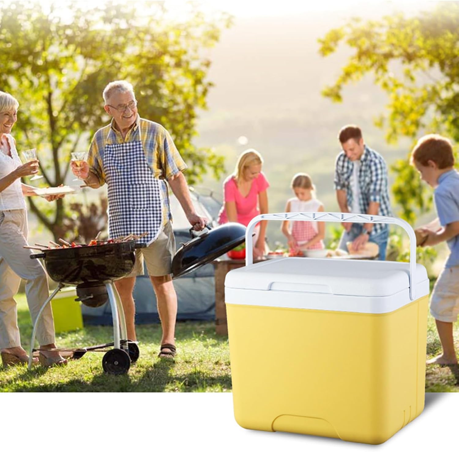 6L Camping Insulated Coolers Box Ice Bucket Leakproof Storage Container Large Capacity Freezers Easy to Use Outdoor Camping Ice Box