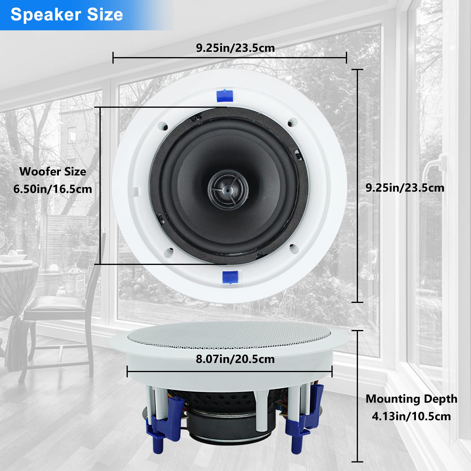 Amazon.co.jp: STUDIOFINIX 6.5インチ 160W 天井埋め込みラウンド