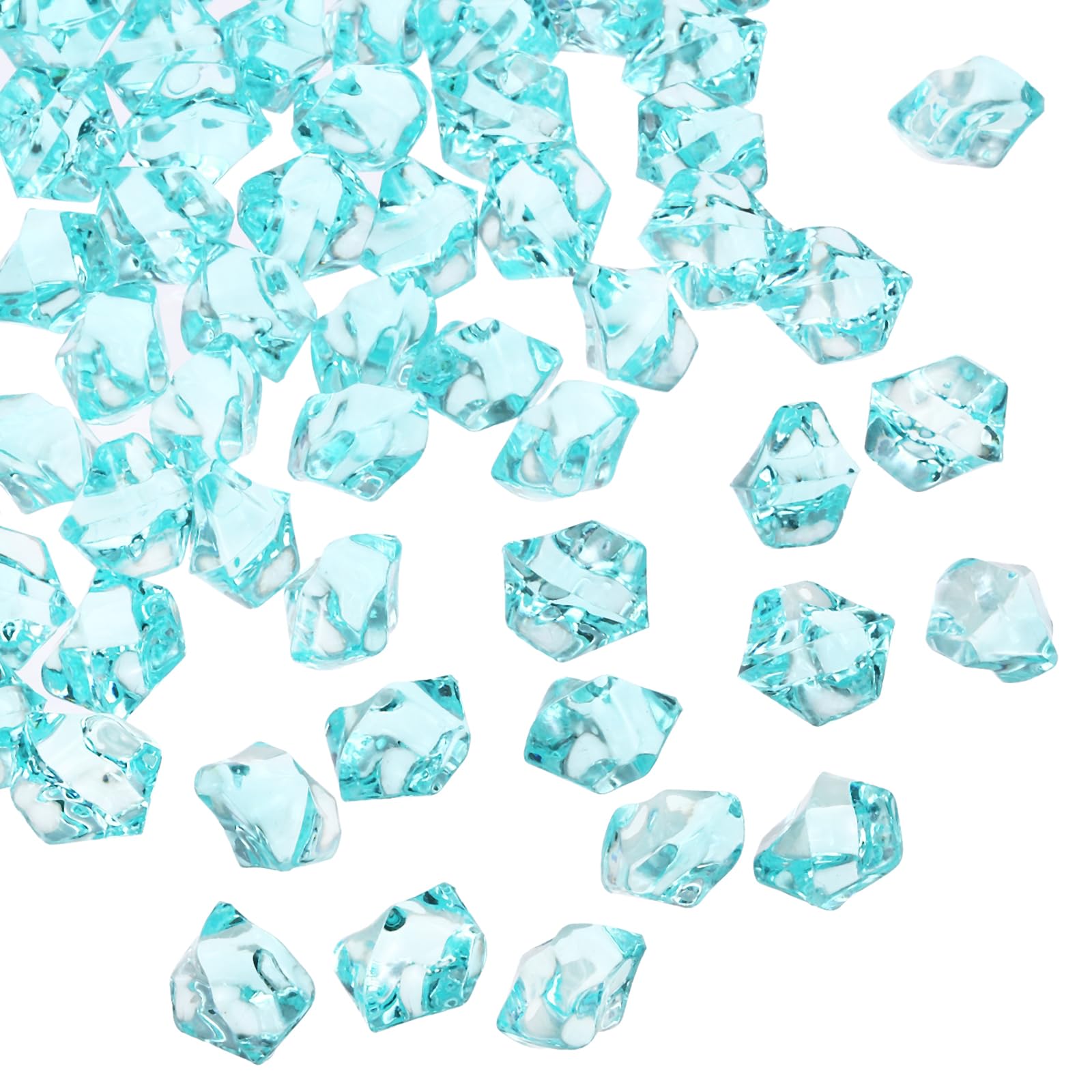 sourcing map 800pcs Fake Ice Rocks Acrylic Black Blue Crystals Gems Stones Dazzling Crushed Ice Sparkling Fake Diamonds for Vase Fillers