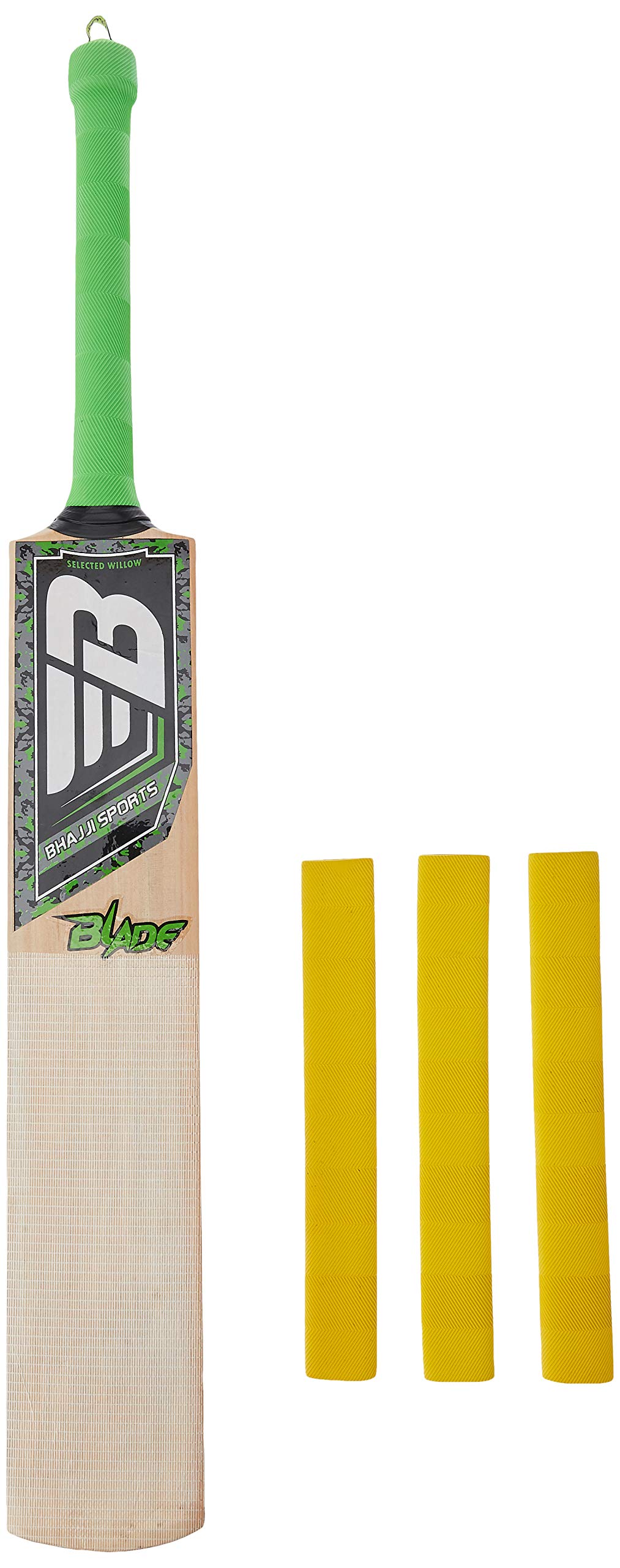BHAJJI KASHMIRI WILLOW CRICKET BAT BLADE WITH BHAJJI BAT GRIP CHEVRON SET OF 3 (B08FHCF9VP) Amazon Price History, Amazon Price Tracker
