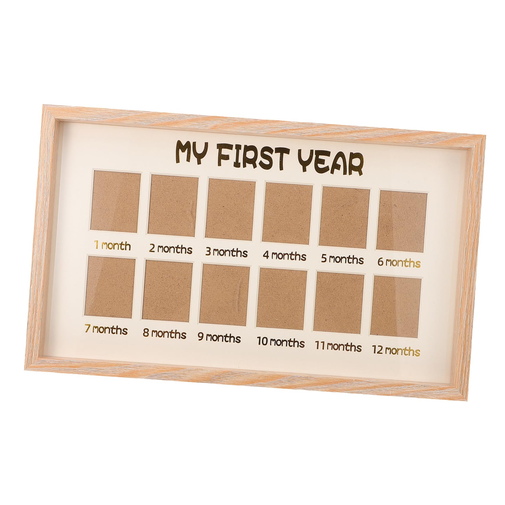 SUPVOX Growth Memorial Frame Baby Picture Frame 12 Month Milestone First Year Decor