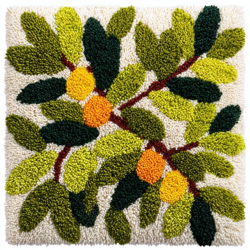 Wallustrioaw Olive Branch Latch Hook Cushion Kits For Adults Beginners