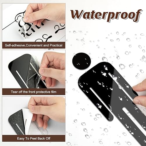 Miniatura 3 de Letreros de puerta de baño, adhesivos acrílicos para baño para hombres y mujeres con 1 calcomanía de baño para decoración de baño