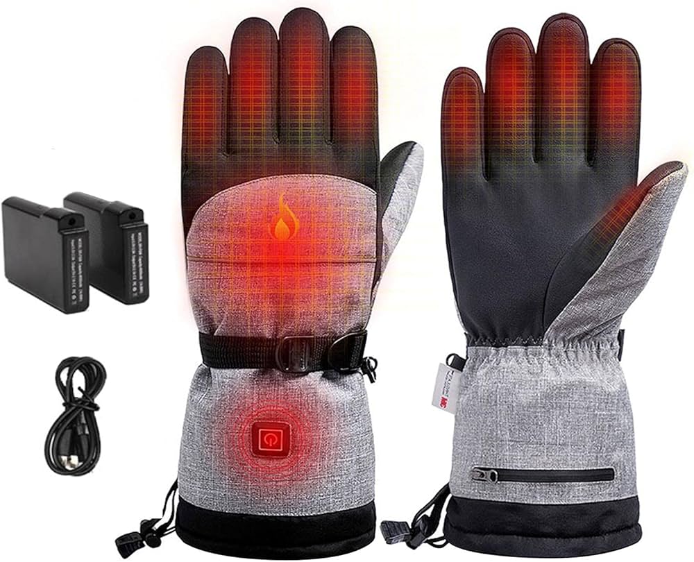 Amazon.co.jp: 電熱グローブ 電気手袋 ヒーターグローブ 3段階温度調節