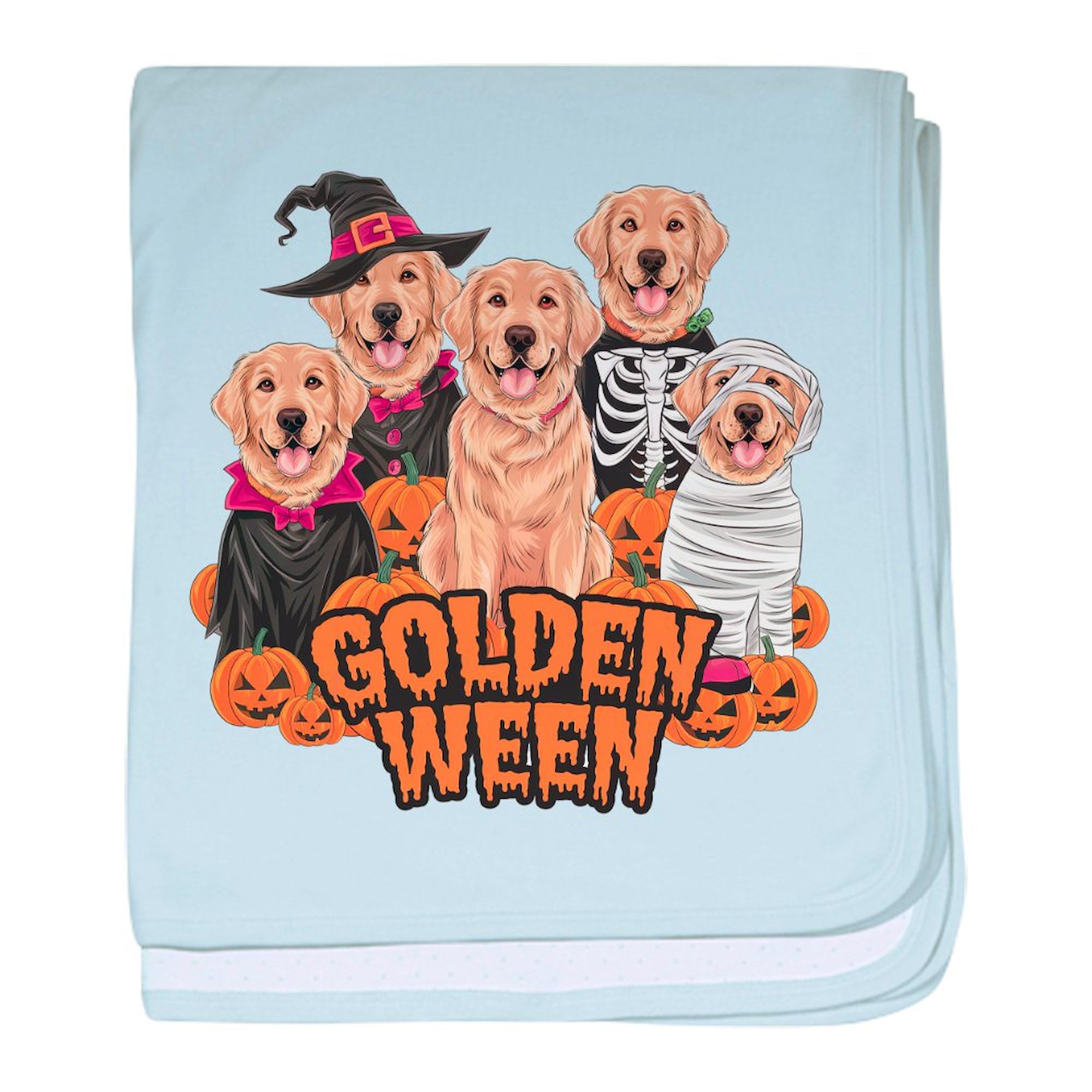 CafePress Golden Ween: A Halloween Celebration for Golden Re Baby Blanket, Super Soft Newborn Swaddle