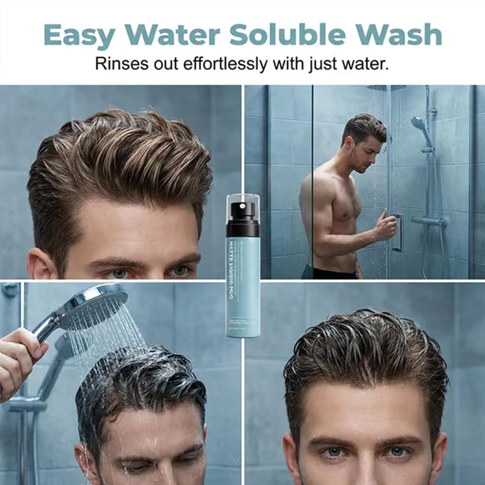 Schnell trocknendes, mattes Styling-Schlammspray für Herren, mattierter Flüssigschlamm, Haarspray für hartes Haar – extra starker Halt, Meersalz sprüht Haartexturierung, sofort flauschiges (5pcs)