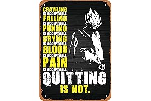 Anime Motivation Wall Art Decor Metal Poster 8x12inch