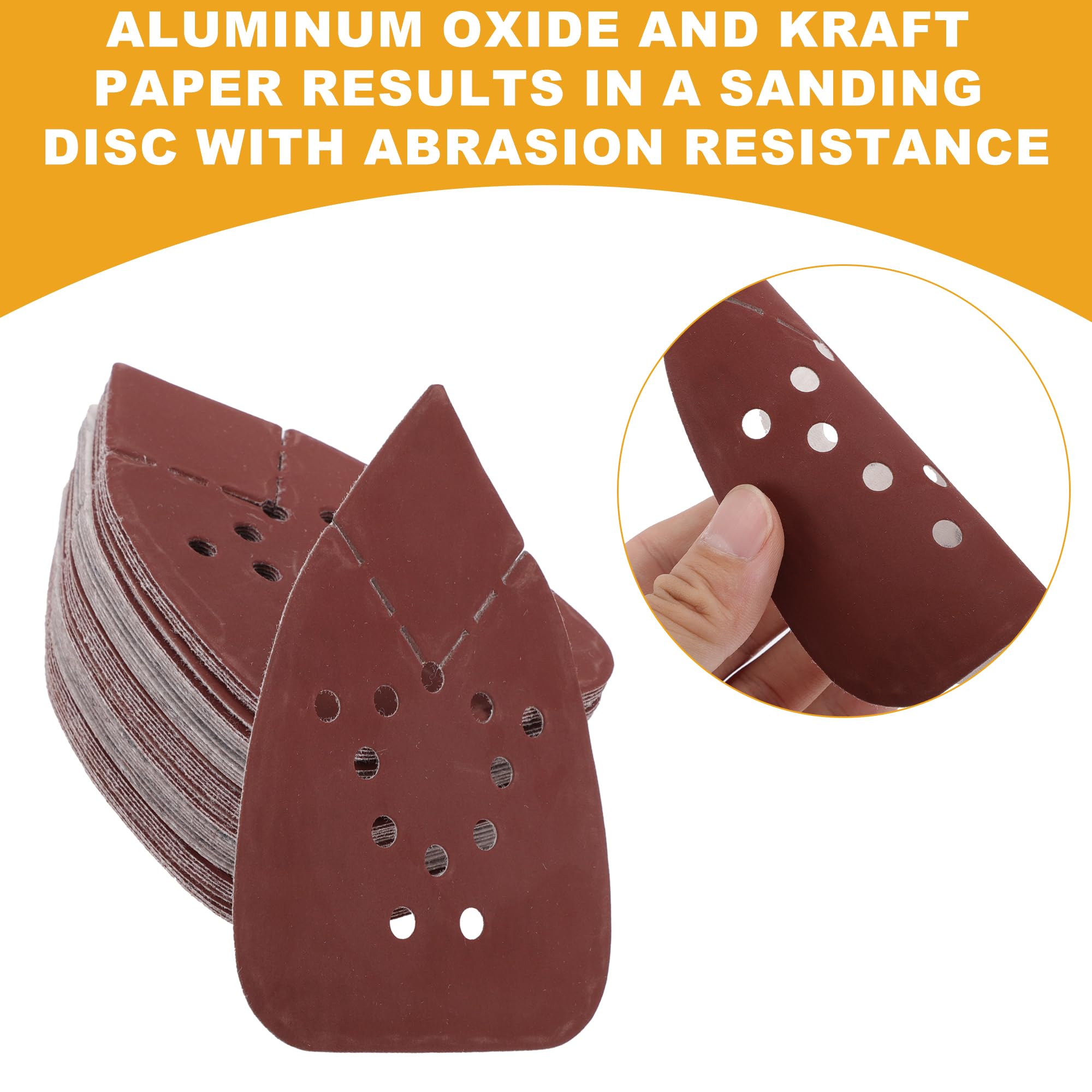 Partuto 50 Pcs 5.31"x3.86" 1000 Grit Universal Sanding Discs - Hook and Loop Sandpaper - Paper Base Red - Image 2
