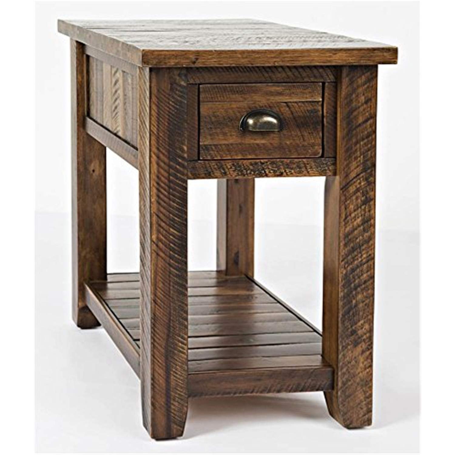 Jofran Artisans Craft Farmhouse Solid Acacia Chairside End Table 16L x 24W x 24H Dakota Oak
