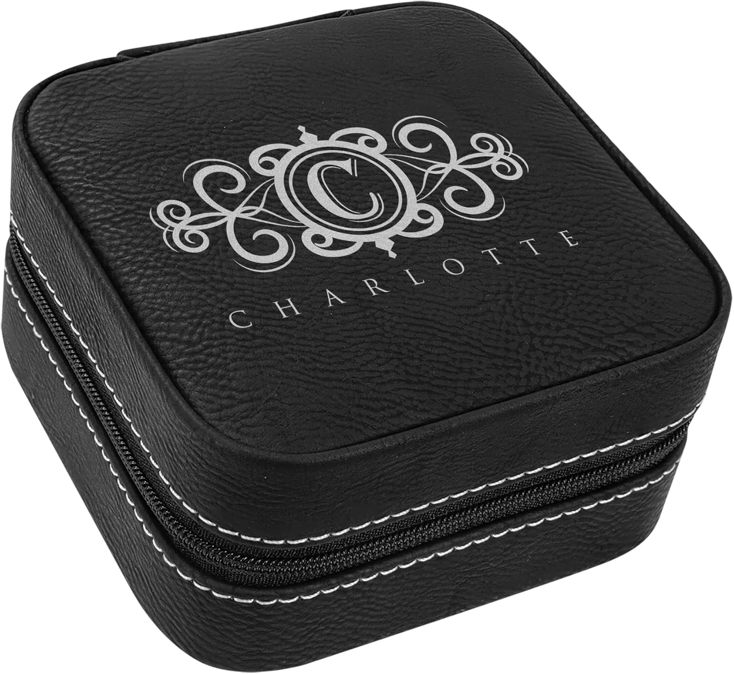 Amanda Personalized Jwelery Box, Portable Travell Box, Best Travel Case For Women, Best Women Rings Earrings Necklaces Storage Case
