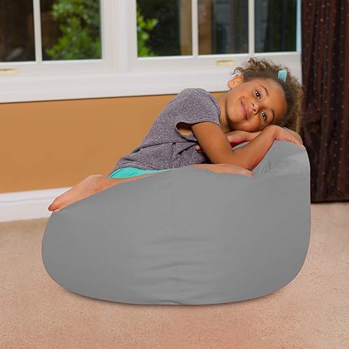 Miniatura 338 de Posh Creations - Sillón puff para niños, adolescentes y adultos, incluye funda extraíble y lavable a máquina, grande de 38 pulgadas, piel de conejo