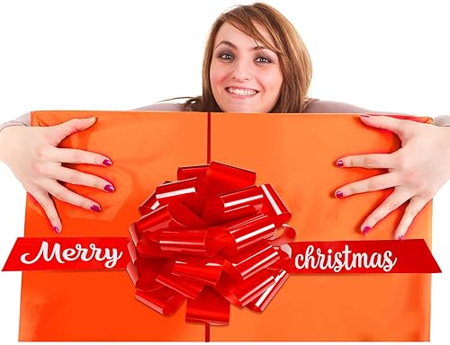 Miniatura 6 de Waydress Lazo grande para automóvil, de 20 pulgadas, grande, rojo, para envolver regalos, casas nuevas, regalo enorme para decoración de cumpleaños