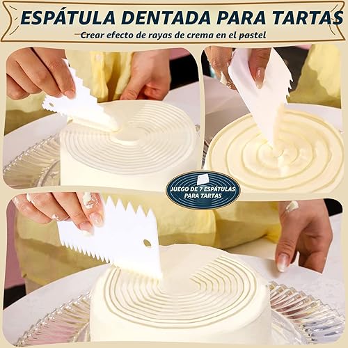 Miniatura 3 de Teenitor Set de distribuidores y raspadadores para pasteles 7unidades Para el glaseado