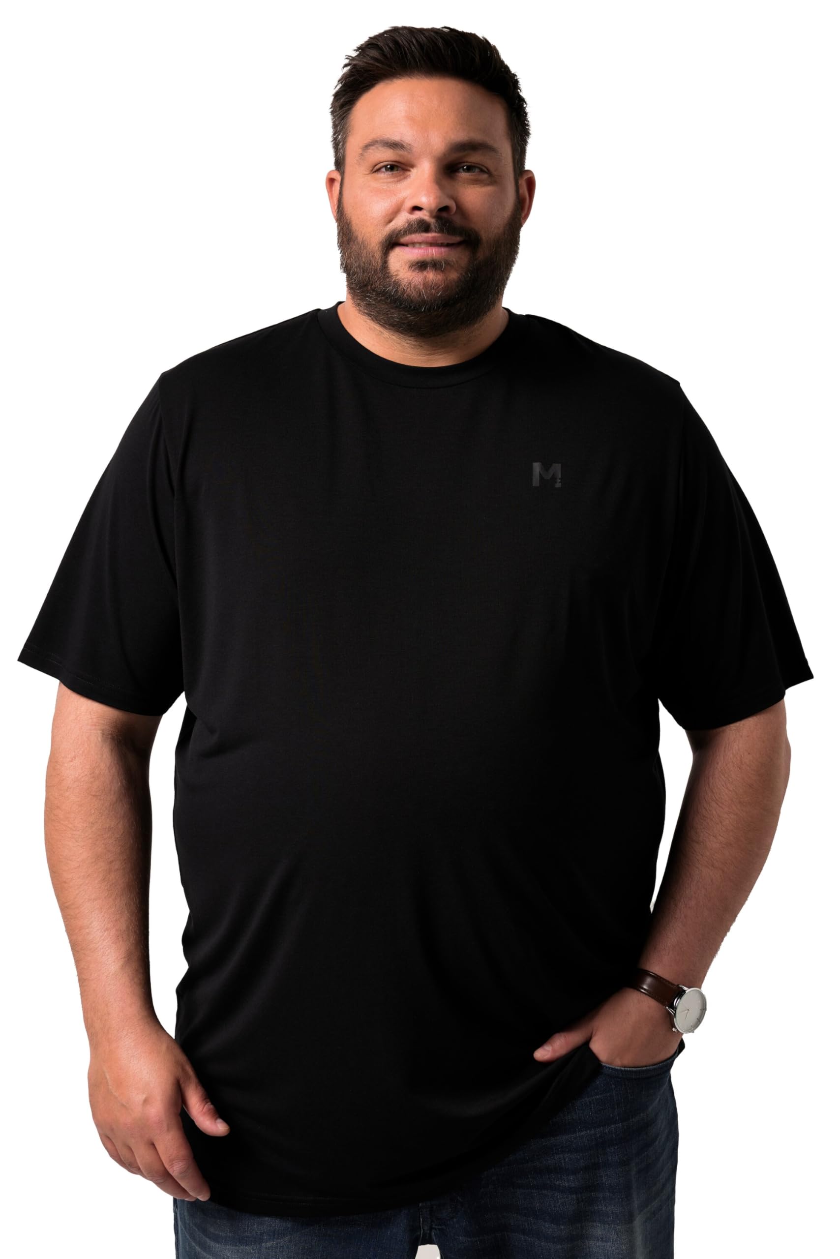 Men Plus Herren große Größen Übergrößen Menswear L-8XL Thermo-Shirt, Warmer Hohlfaser-Jersey 840051