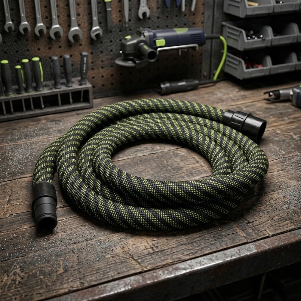 Saugschlauch 32mm DN32 Staubsauger Grün Flexibel(3.5M)
